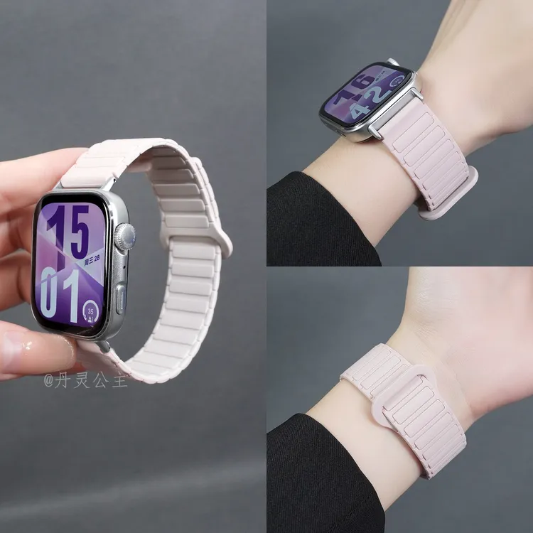 丹灵公主适用华为fit4手表表带watchfit3三株磁吸硅胶FIT4pro女款