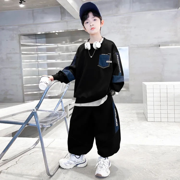 儿童装男童套装秋装2025新款中大童秋季卫衣男孩春秋款休闲衣服潮