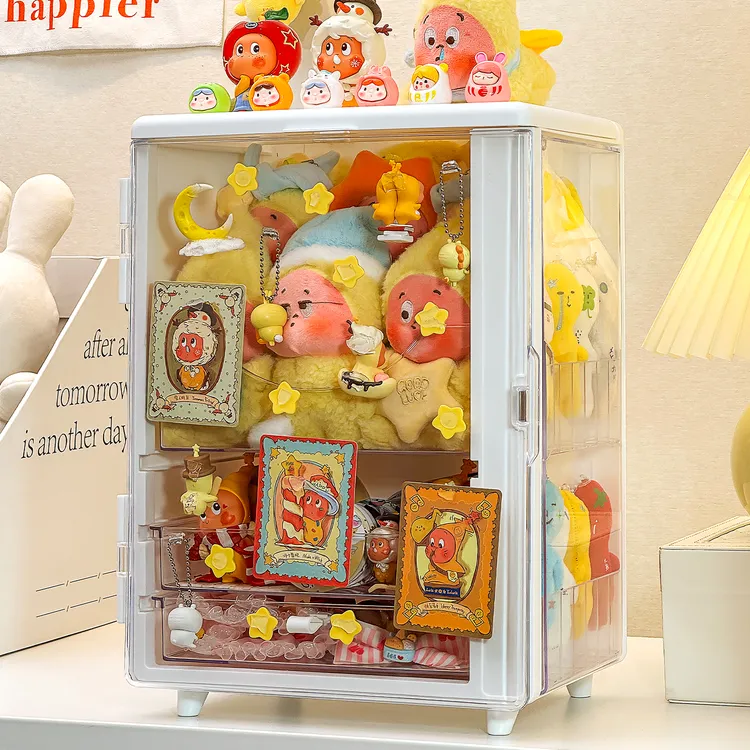 【唯兮】星星人展示盒搪胶娃娃场景痛柜拉布布娃衣防尘labuubu娃柜