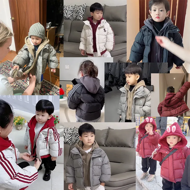 韩版儿童冬季夹克中大童加厚连帽外套儿童防风保暖棉服锦绣花潮牌