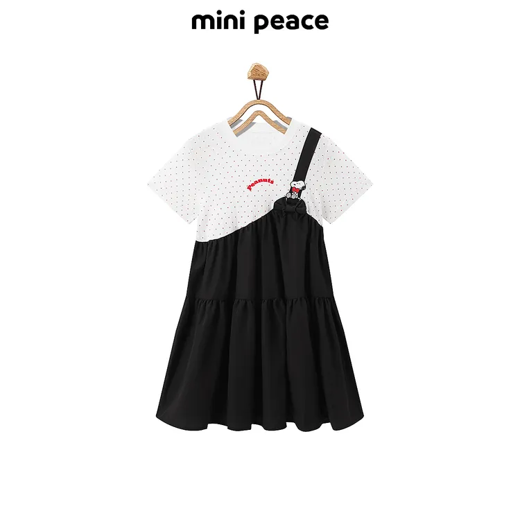 【专柜同款】MINIPEACE×史努比联名太平鸟童装夏季裙子背带假两件裙