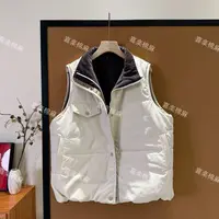 喜樂  2025两面穿植绒夹棉棉马甲背心早冬季新款时尚百搭休闲女士