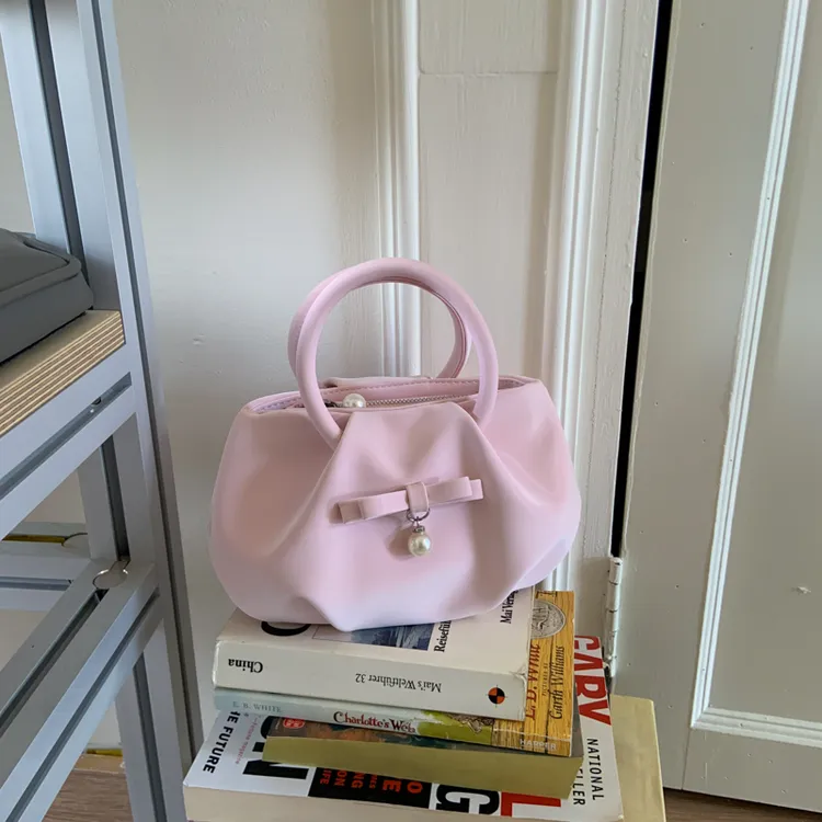 丝绒手提云朵包包女2025新款潮时尚甜美小众丝绒菜篮包链条斜挎包