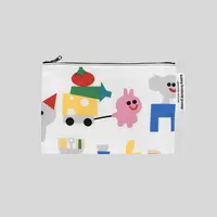  KBP韩国品牌卡通刺绣手拿包收纳包零钱包化妆包旅行收纳【romi】现