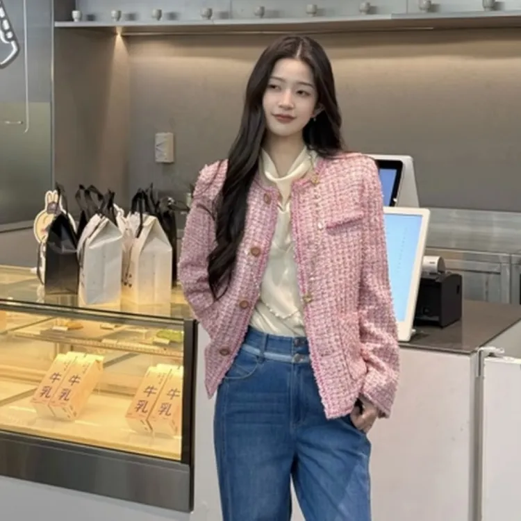 GIRDEAR/哥弟2025春季新品轻奢优雅显瘦小香外套140042