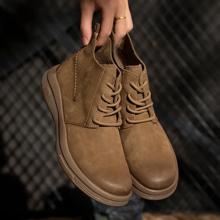 2025秋季爆款英伦真皮马丁靴男时尚百搭潮流软底软面单靴 025H-01