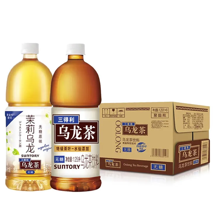 三得利无糖原味茉莉乌龙茶0糖0脂0卡1.25L*6桶整箱装原味茶饮饮品