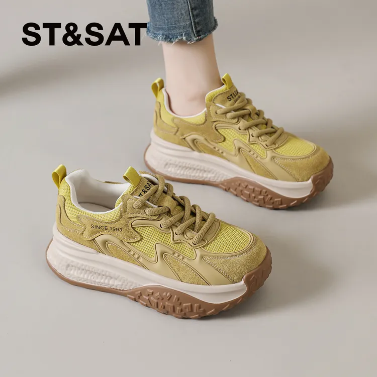 星期六厚底阿甘鞋女2025秋季新款爆款德训鞋子时尚轻便运动休闲鞋