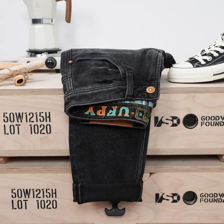 秋季新款男士水洗黑灰色牛仔裤弹力修身小直筒舒适百搭高端男装