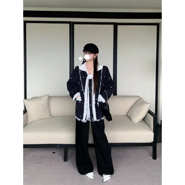 赵小小【巴黎心绪】8987 秋季新款设计高级感法式轻熟小香风外套女