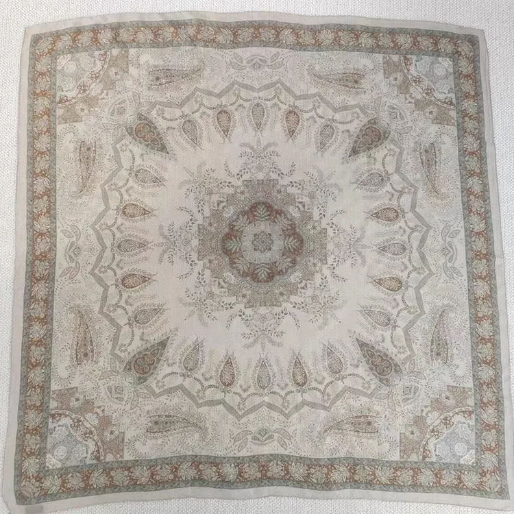 意式老钱105尺寸 100桑蚕丝西丽纱围巾披肩！气质优雅防晒神器