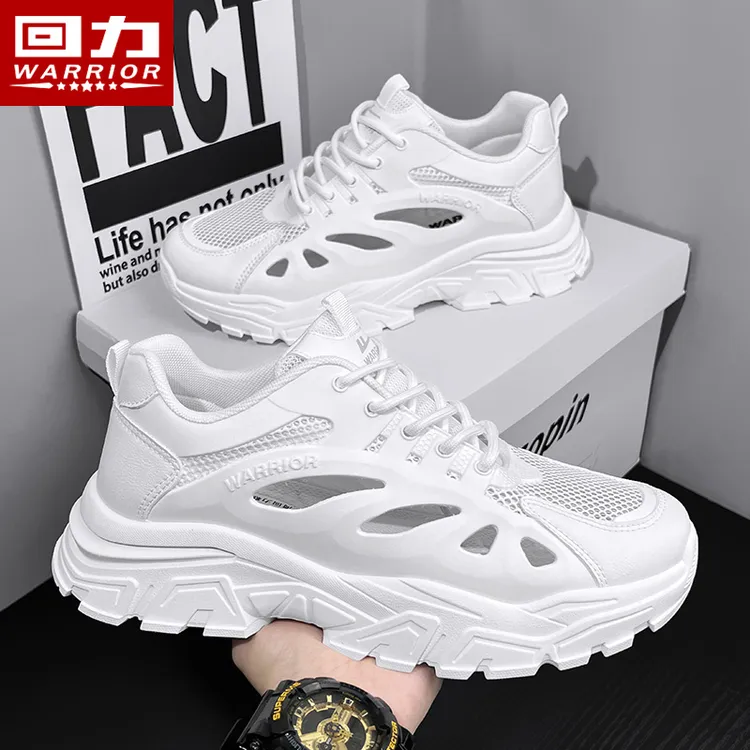 回力男鞋老爹鞋2025夏季新款网面镂空透气厚底增高情侣百搭跑步鞋