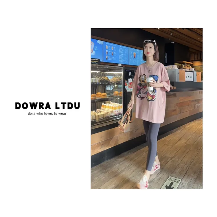 Dowra-LTDU【哆啦A梦】2025年夏款卡通雪花百搭短袖T恤女 243-281