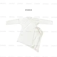 ZHAKA/绑带斜扣中式长款上衣zk3699