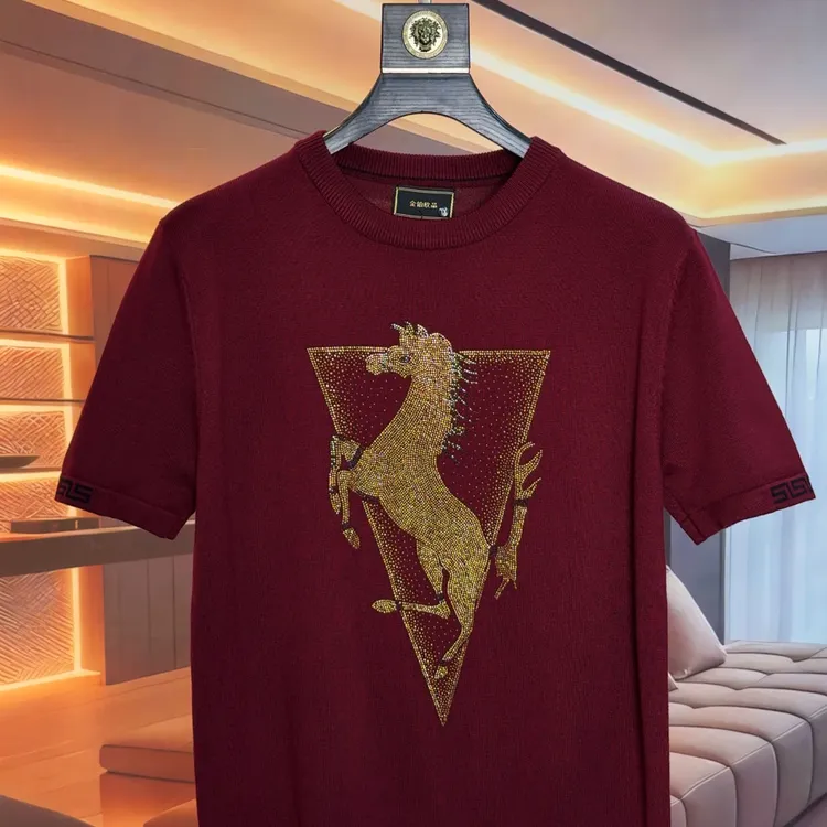 【新年必入】本命年男士潮款针织短袖精品休闲百搭圆领T恤