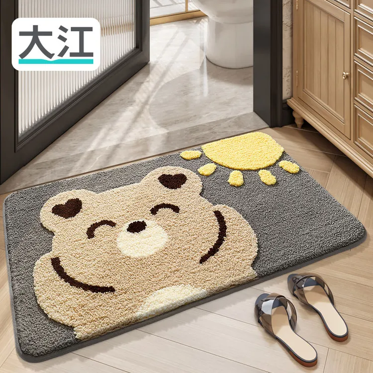 大江浴室吸水地垫卫生间脚垫洗手间门垫厕所家用门口防滑高级垫子商品图