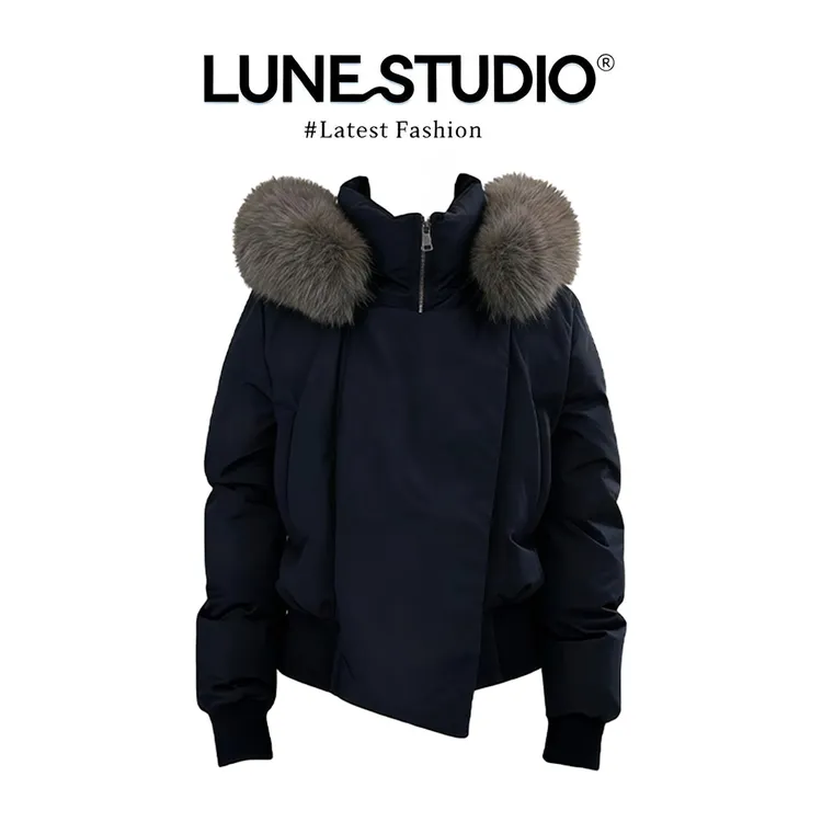 【加大重磅好物】韩版毛领连帽棉服外套女秋冬季加大版保暖加厚外套