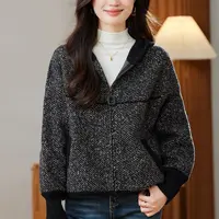 加厚毛呢外套女秋冬气质高级感上衣2025新款宽松休闲洋气开衫百搭