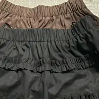 80183高腰木耳边短裙