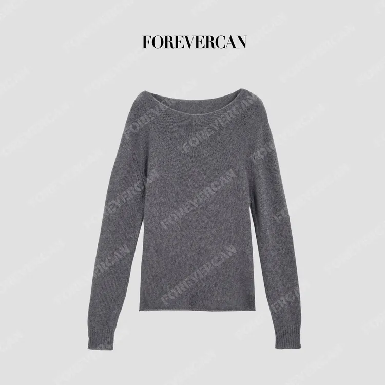 FOREVERCAN“都市映像”浣熊绒+兔毛+超细羊毛针织毛衣 MY10146F