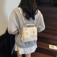 【粉丝专享】2025新款夏季高级感小众设计超火粉色背包双肩包斜挎包