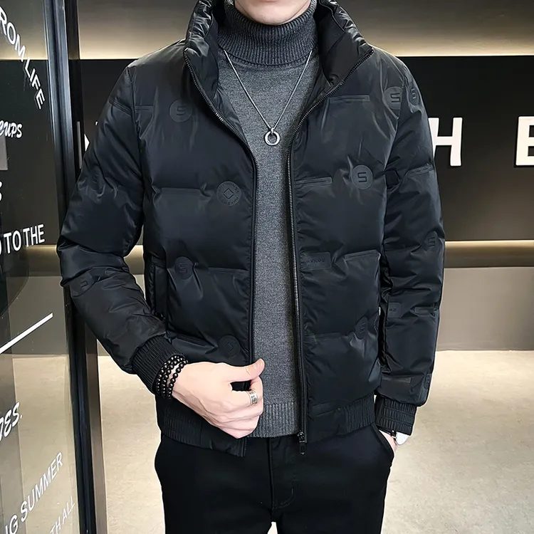 男士秋冬立领加厚夹克外套保暖时尚百搭短款休闲上衣潮流男装韩版