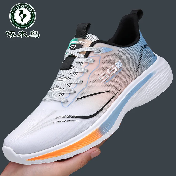 啄木鸟正品运动鞋休闲鞋2025春夏季透气新款软底轻底减减震慢跑鞋