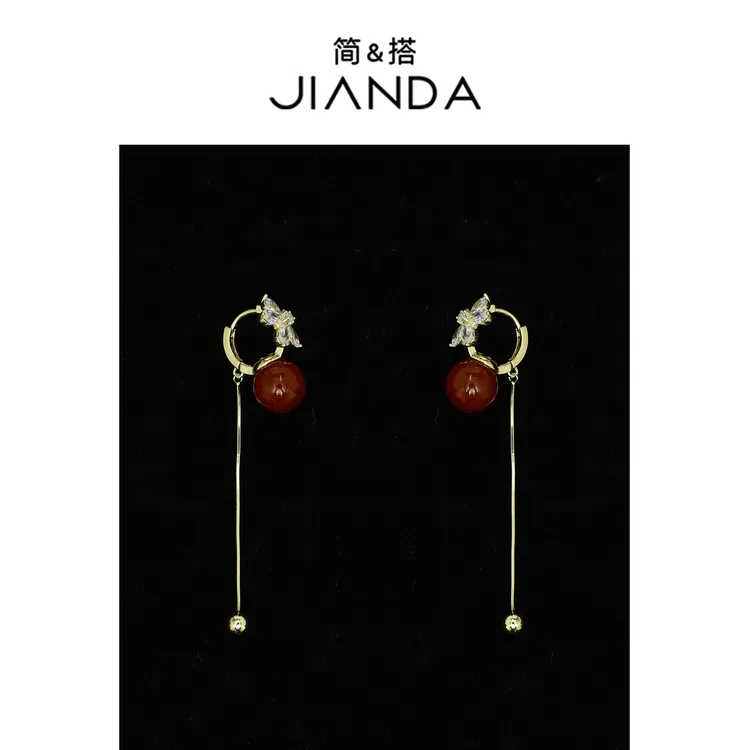 简&搭 合金耳饰 【千屿Sheila】小花流苏耳环254-EH/1231-04733