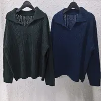 闪闪兒 元 韩国东大门 25秋冬复古麻花针织衫polo领毛衣11103