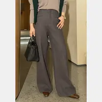 【润冬】厚绒保暖时髦解构 简约百搭拉链袋显胯窄小弯刀长裤