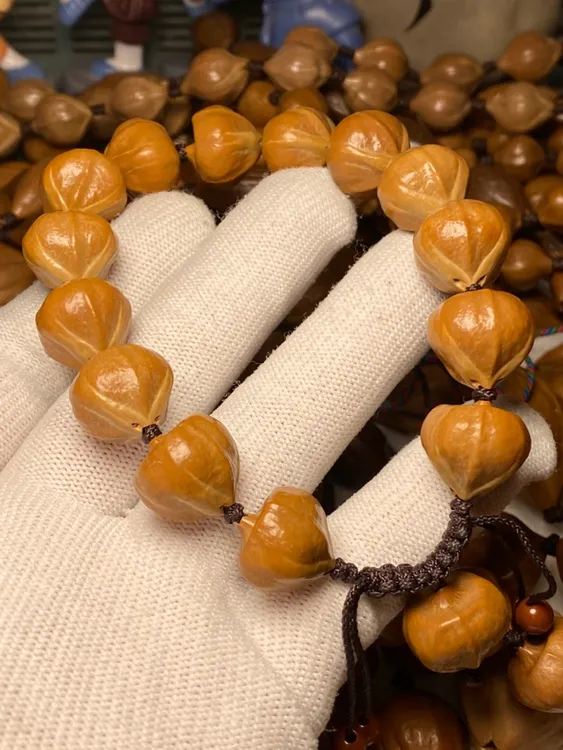 橄榄核铁核原皮正圆蒜头手串短圆手持