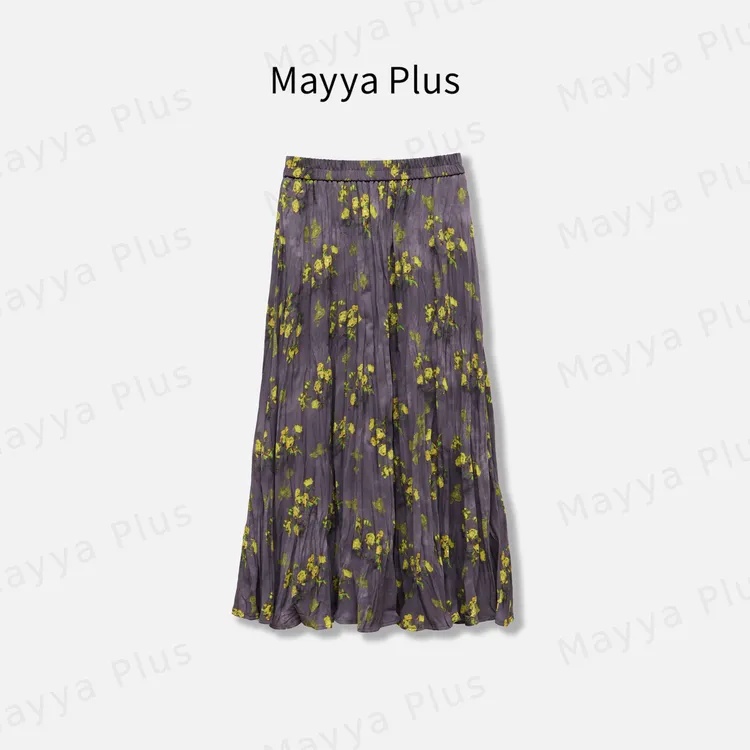【一念花开】MayyaPlus麦芽定制高腰半身裙夏减龄a字大摆裙32526676