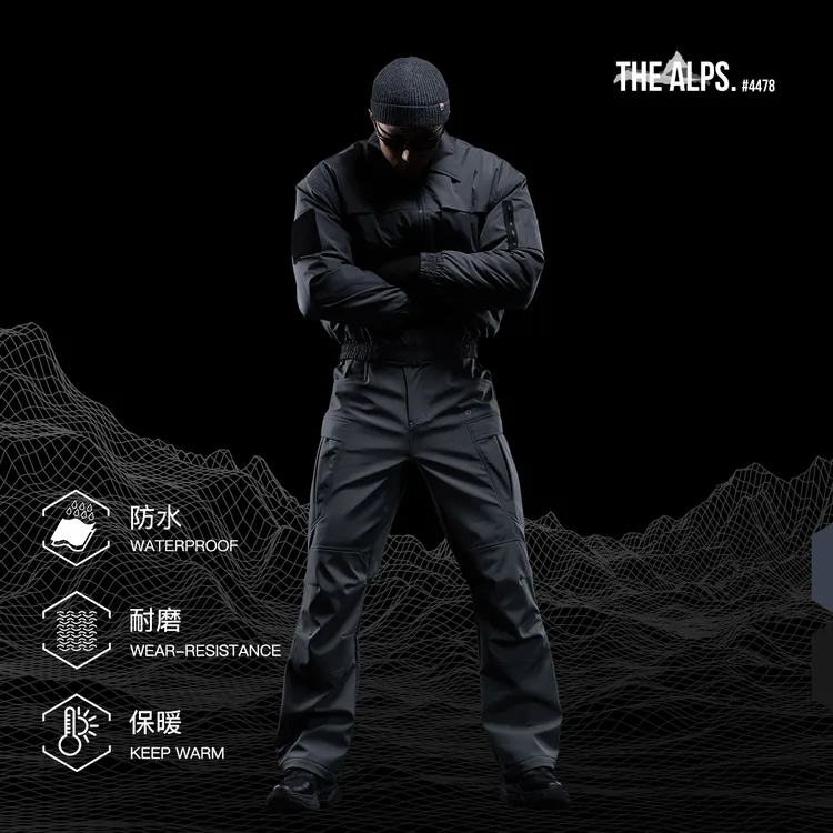 MonsterGuardians守护者之盾系列战术多功能口袋加绒防水工装长裤