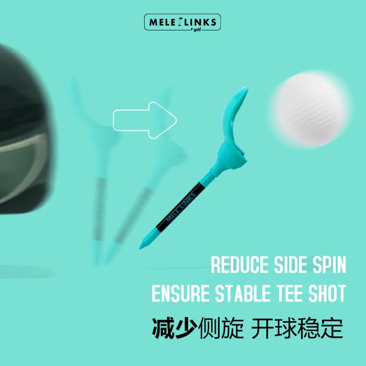 MELELINKS高尔夫彩色花瓣tee球钉减少侧旋开球稳定减少左曲右曲