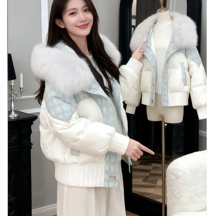 时尚宽松慵懒风时尚棉衣袄子女2025冬季新款显白气质欧版棉服外套