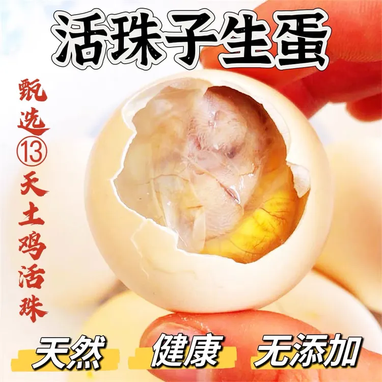 肥西农家凤凰蛋13天活珠子鸡胚蛋，原味活珠子孵化鸡蛋，汤汁鲜美
