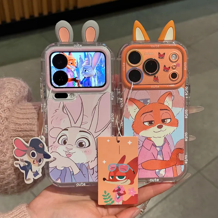 欧克里里比心心朱迪尼克耳朵适用苹果17/16手机壳华为vivoopp小米