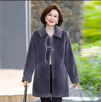 819-中老年休闲外套洋气韩版外套中老年女装加厚