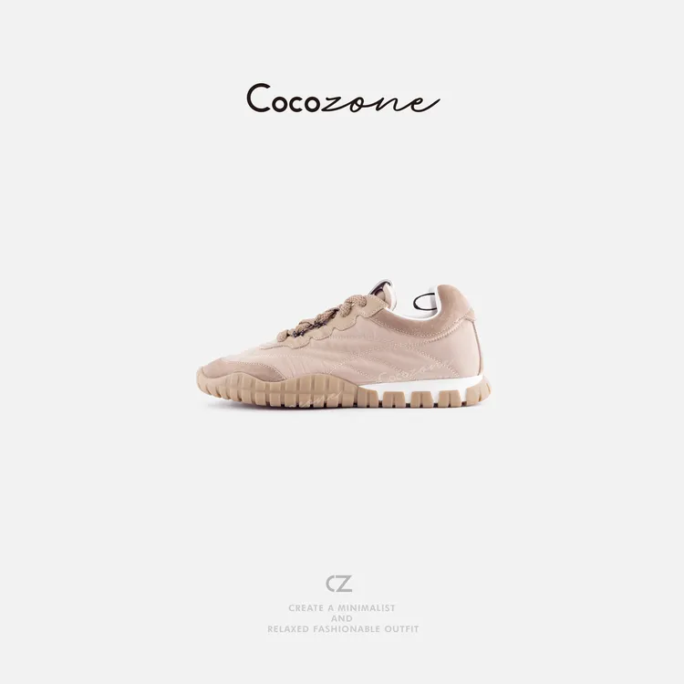COCO ZONE 刘一一 春夏复古厚底圆头系带百搭休闲鞋CD2A0237