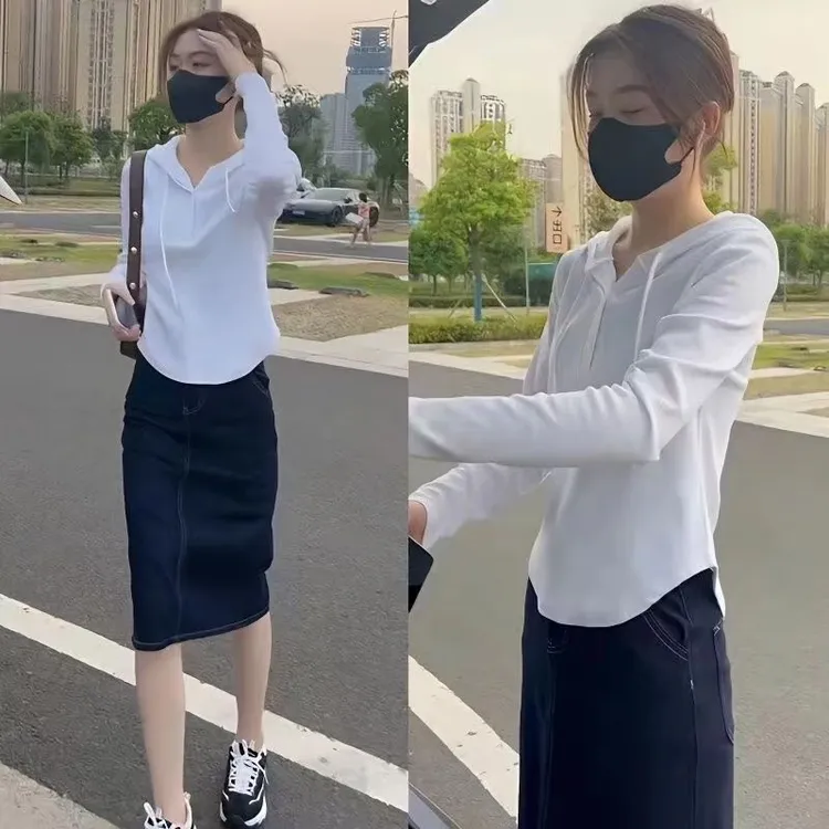 2025新款连帽春秋款卫衣女长袖衫高级感韩版百搭显瘦短款外穿上衣