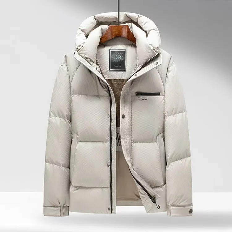 新款羽绒服男短款冬季休闲加厚保暖连帽外套冬装鸭绒爆款百搭帅气