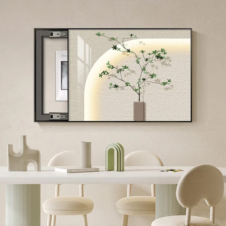 北欧绿植电表箱装饰画现代简约配电箱墙壁挂画多媒体盒遮挡壁画