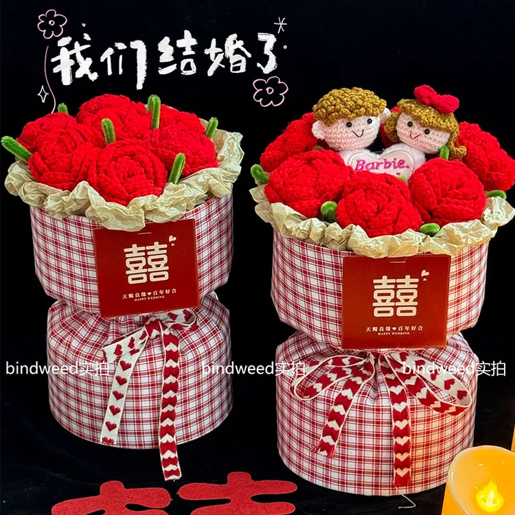 成品新娘结婚订婚高级新婚送闺蜜礼物高档实用送新人玫瑰定制捧花