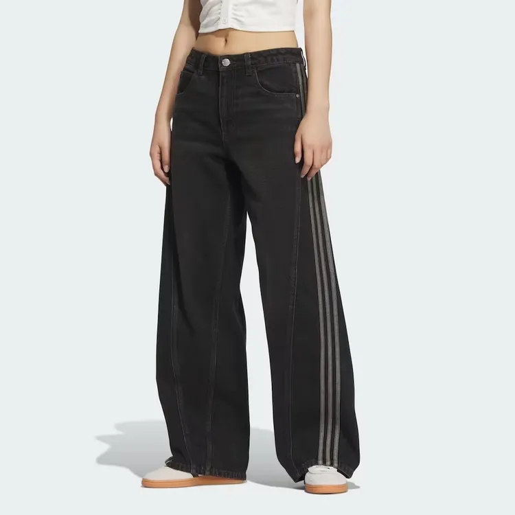 adidas/阿迪达斯蛇年新年款纯棉牛仔扭扭裤 JX6865