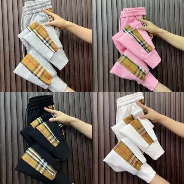 8831春款休闲女裤拼色松紧腰束脚显瘦2025百搭哈伦欧韩潮流时尚减