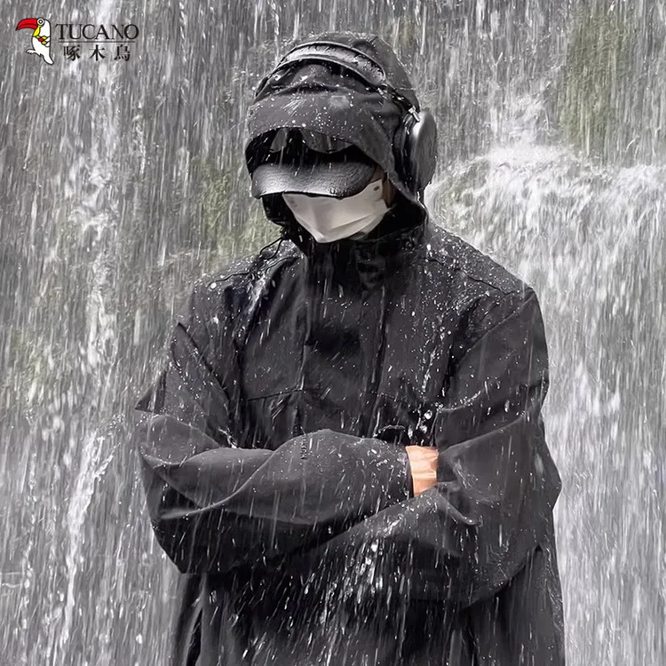 啄木鸟黑武士冲锋衣男生大码三合一宽松加厚登山防风防水夹克外套