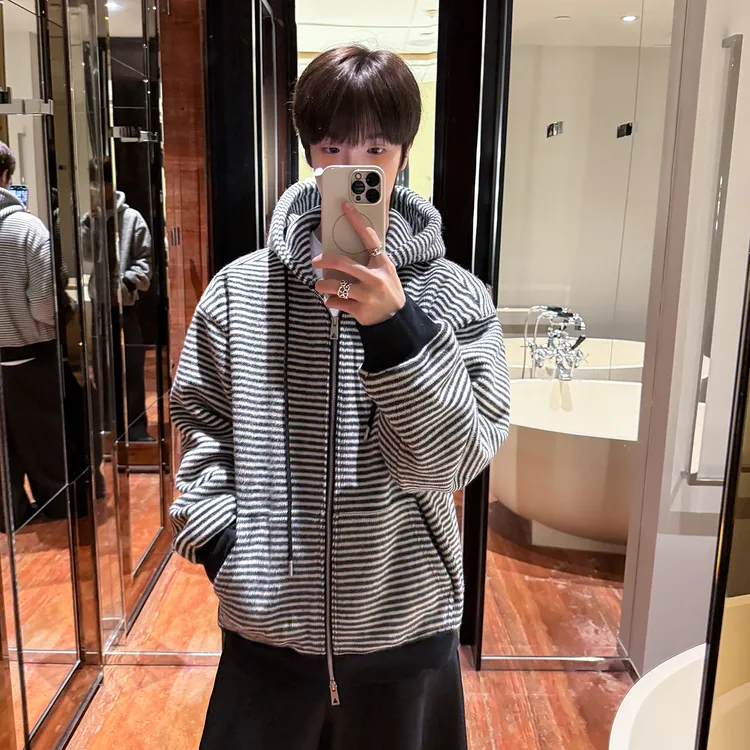 高林凡 年度卫衣/基础款加厚连帽开衫卫衣男女同款秋冬外套