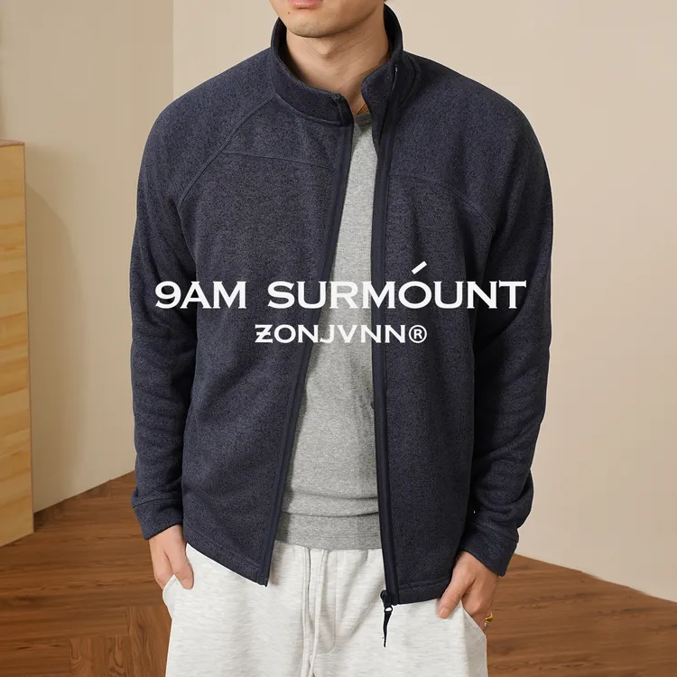 ZONJVNN蓄热抓绒衣保暖秋冬立领户外运动休闲双面男士加绒加厚