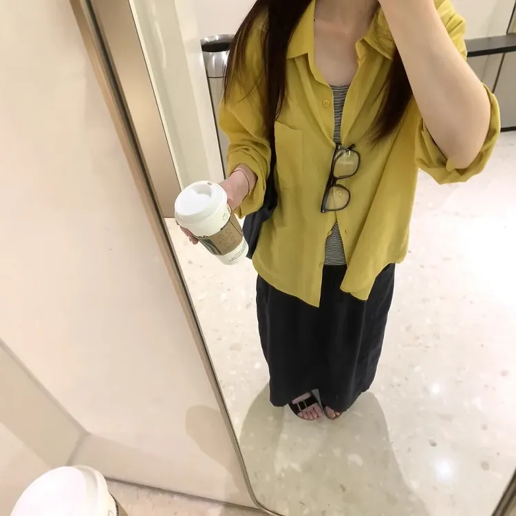 韩里韩气苎麻防晒衬衣女2025秋季薄款翻领设计感空调长袖外套