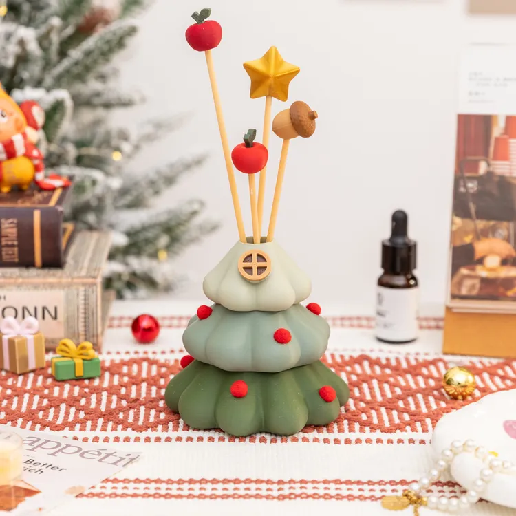 阿楹 可爱高级新年香薰瓶扩香器房间厕所车载藤条挥发棒圣诞礼物